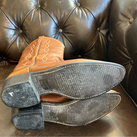 Men’s cowboy boots cognac size 10.5 D - Picture 5 of 8